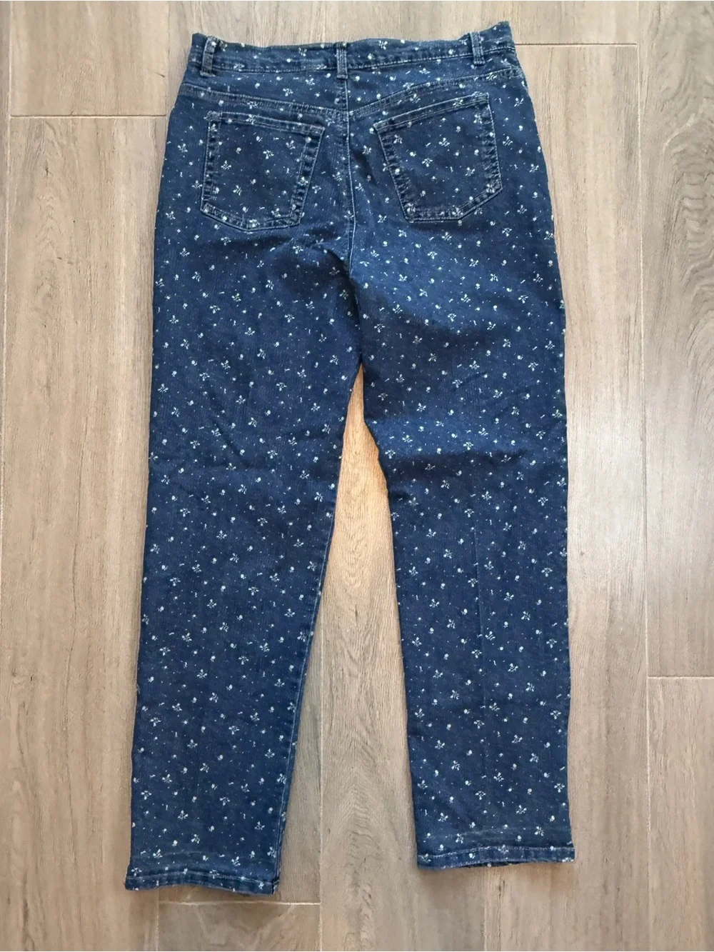 Vanderbilt Floral Print Denim Jeans sz 10 - Picture 6 of 8